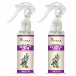 Organic Rosemary Water Spray for Hair Growth – Steam Distilled Rosemary Hydrosol for Thicker, Stronger & Shinier Hair 100ml (Pack of 2)