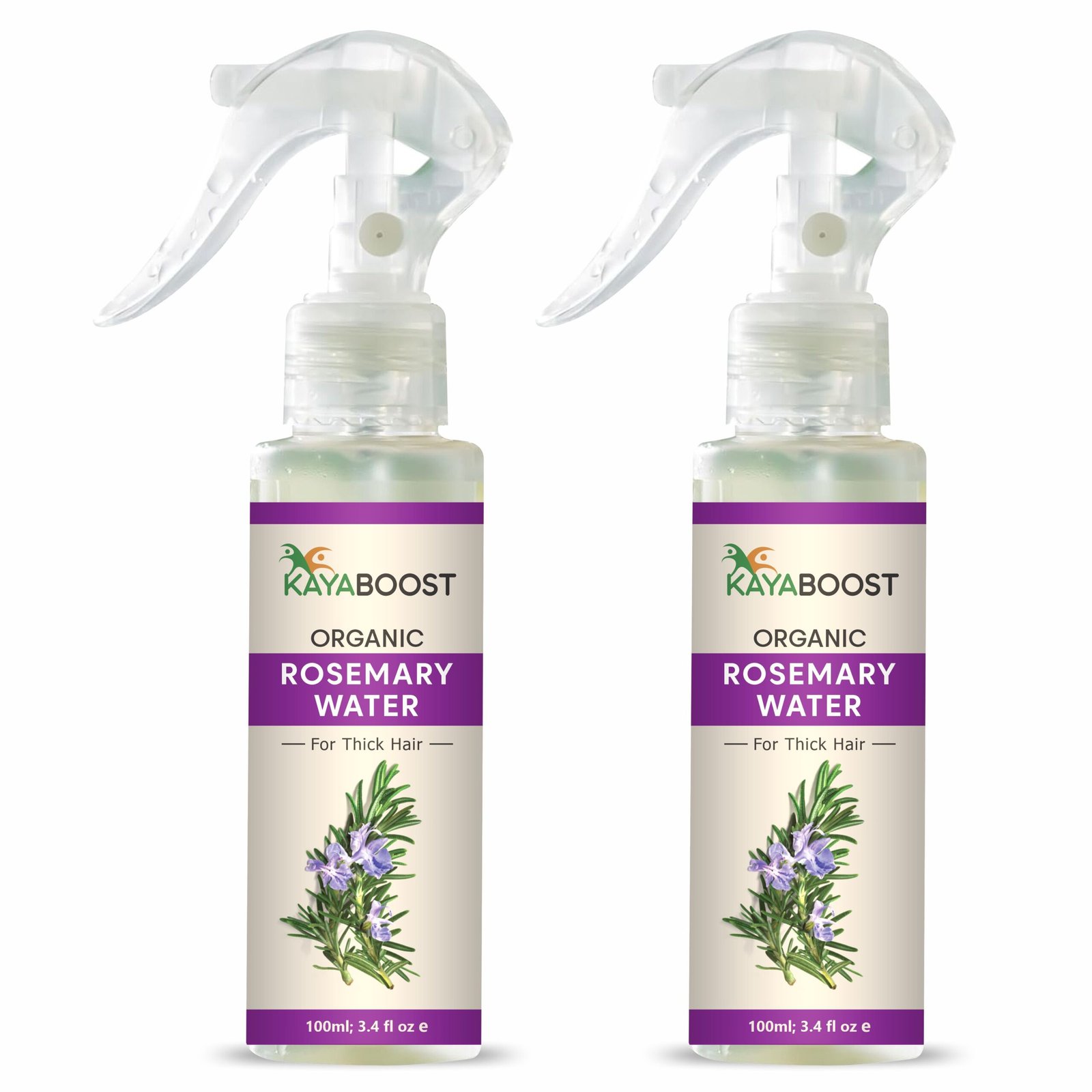 Organic Rosemary Water Spray for Hair Growth – Steam Distilled Rosemary Hydrosol for Thicker, Stronger & Shinier Hair 100ml (Pack of 2)