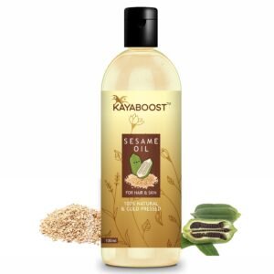 100% Pure Cold Pressed Sesame Oil for Hair & Skin – Natural Anti‑Hair Loss, Hair Growth & Deep Nourishing Body Oil (100ml)