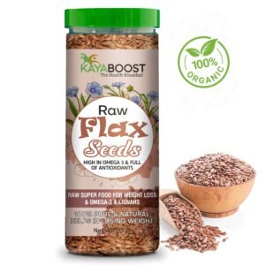 Kayaboost Raw Flax Seeds 200g – 100% Natural & Organic Superfood, Rich in Omega‑3, Fiber & Protein, Supports Heart Health & Weight Management