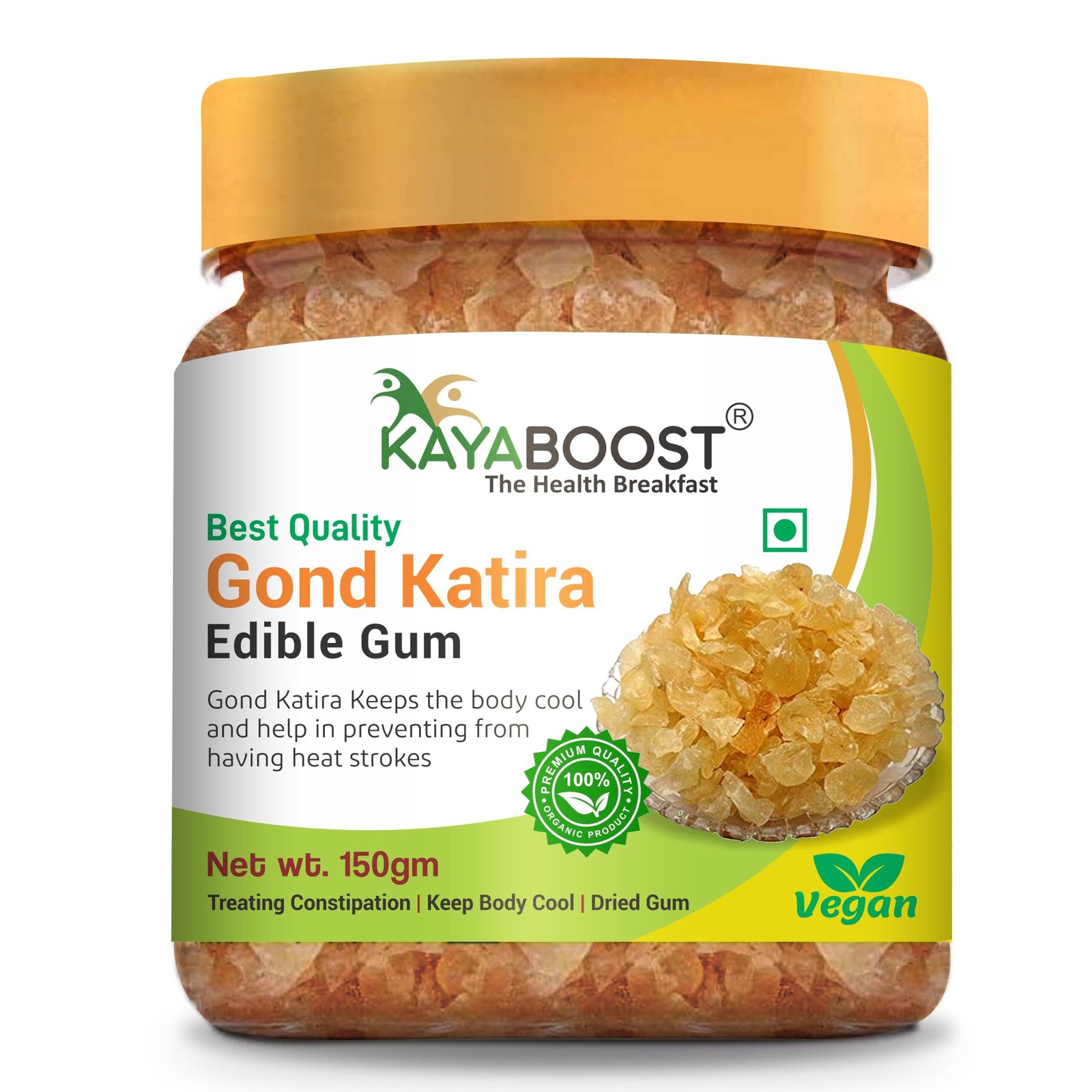 Kayaboost Gond Katira (Edible Gum) 150g – 100% Natural Tragacanth Gum, Cooling Superfood for Digestion, Heat Relief & Summer Drinks