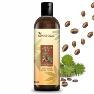 KAYABOOST Castor Oil 100ml – 100% Pure & Cold Pressed Natural Castor Oil for Hair Growth, Eyelashes, Eyebrows, Skin & Nails | Deep Nourishing & Moisturizing Oil