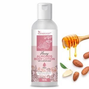 KAYABOOST Honey Almond Body Lotion 100ml – Deep Moisturizing & Nourishing Body Cream for Soft, Smooth & Glowing Skin | 24-Hour Hydration