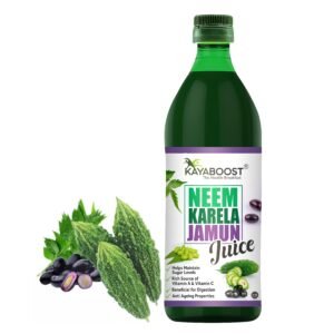 Kayaboost Neem Karela Jamun Juice 500ml – Ayurvedic Herbal Juice for Blood Sugar Support & Metabolic Health | Neem, Bitter Gourd (Karela) & Jamun Blend | Natural Immunity & Digestive Support