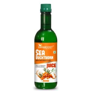 Kayaboost Sea Buckthorn Juice 500ml – Rich in Omega 3, 6, 7 & 9 | Natural Antioxidant & Vitamin C Boost | No Added Sugar | Vegan & 100% Natural Health Drink