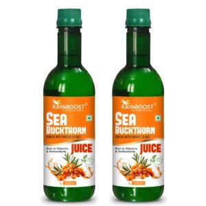 Kayaboost Sea Buckthorn Juice 500ml (Pack of 2) – Rich in Omega 3, 6, 7 & 9 | Natural Antioxidant & Vitamin C Boost | No Added Sugar | Vegan & 100% Natural Health Drink