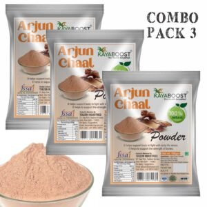 Kayaboost Arjun Chaal Powder (Terminalia Arjuna) – 100% Natural Arjuna Bark Powder for Heart Health, Blood Pressure & Cholesterol Support | Ayurvedic Herbal Supplement 100g (Pack of 3)