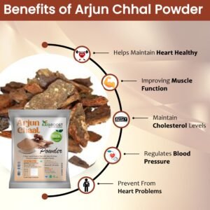 Kayaboost Arjun Chaal Powder (Terminalia Arjuna) – 100% Natural Arjuna Bark Powder for Heart Health, Blood Pressure & Cholesterol Support | Ayurvedic Herbal Supplement 100g (Pack of 3)