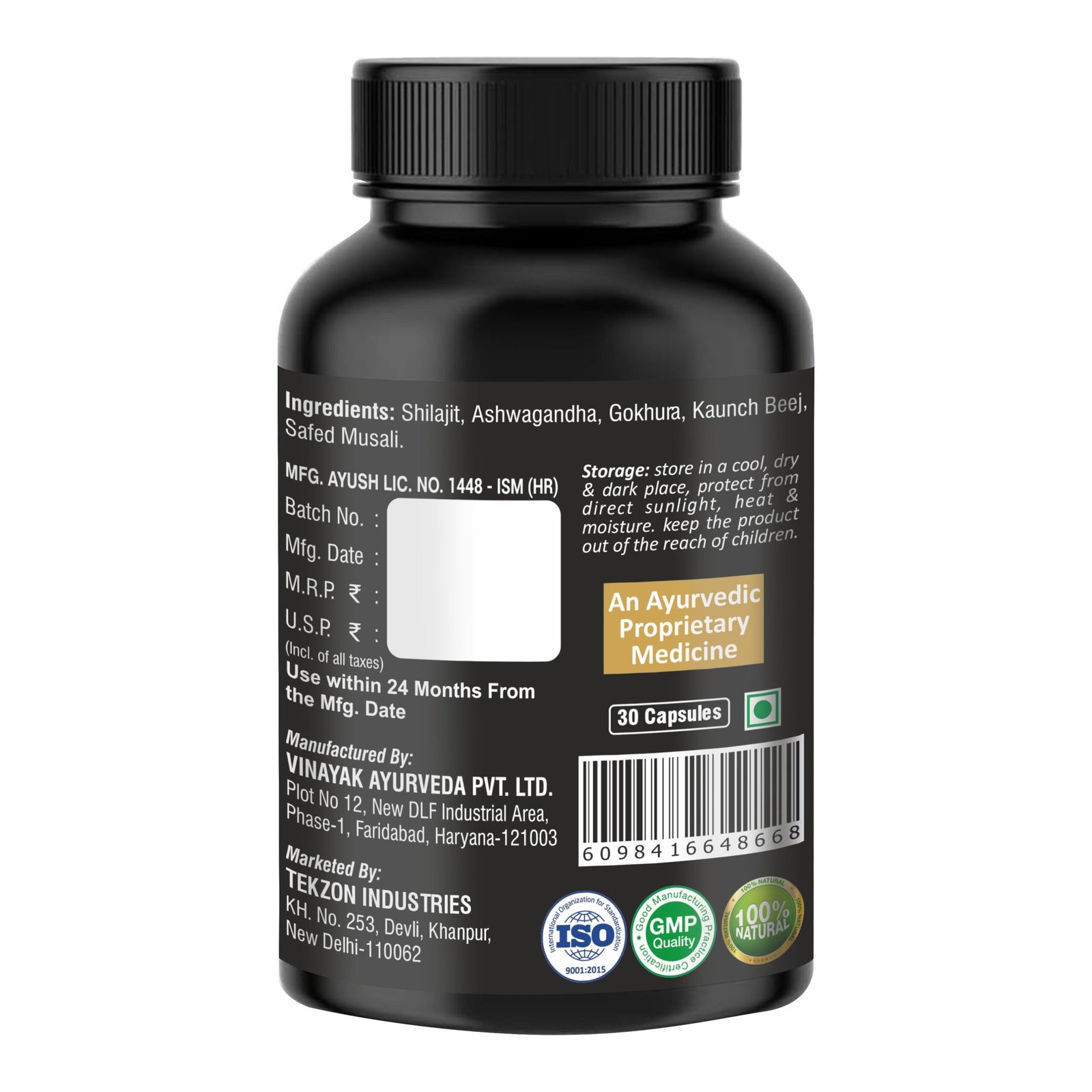KAYABOOST Shilajit Gold Capsules – 100% Pure Ayurvedic Shilajit Supplement for Energy, Stamina & Immunity | Enhances Strength & Vitality | 30 Veg Capsules