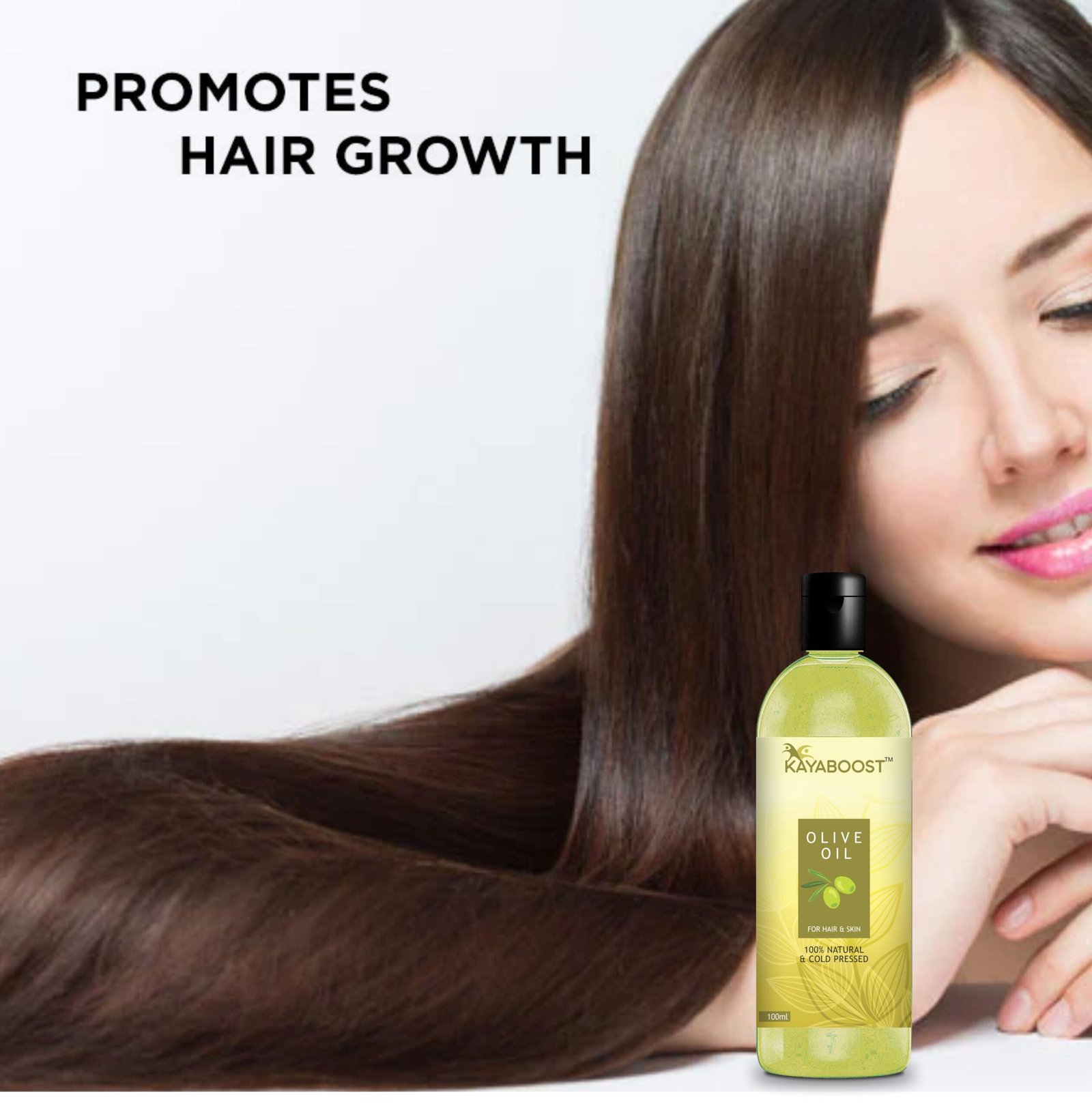 Kayaboost 100% Pure Cold Pressed Olive Oil 100ml (Pack of 3) – Natural Olive Oil for Hair & Skin | Deep Moisturizing Body & Scalp Care