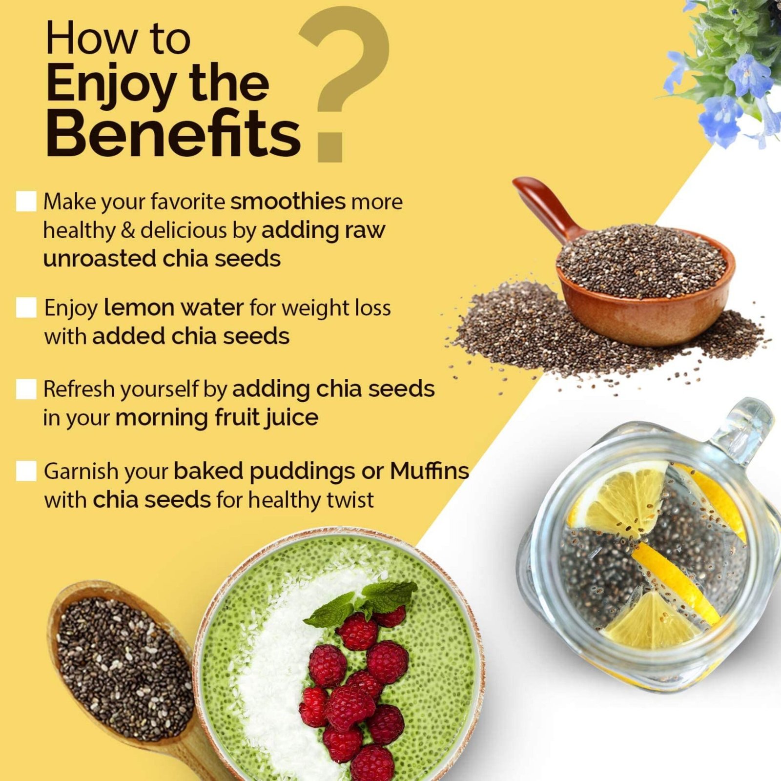 Kayaboost Raw Chia Seeds 200g – 100% Natural Superfood, Rich in Omega‑3, Fiber & Protein, Supports Weight Management, Immunity & Heart Health