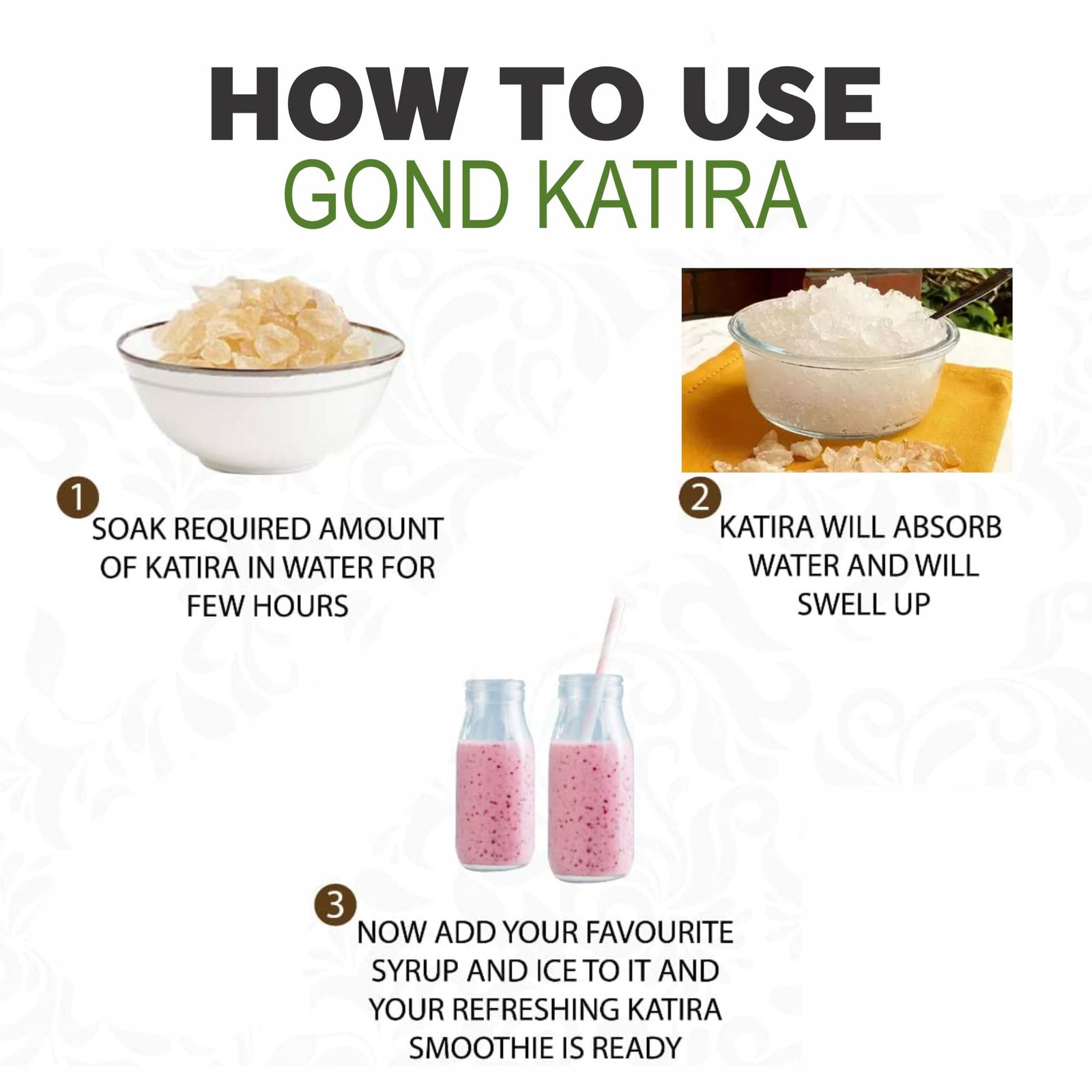 Kayaboost Gond Katira (Edible Gum) 150g – 100% Natural Tragacanth Gum, Cooling Superfood for Digestion, Heat Relief & Summer Drinks (Pack of 2)