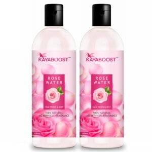 Kayaboost 100% Natural Rose Water 100ml (Pack of 2) – Face Toner & Hydrating Mist | Alcohol-Free, Paraben-Free & Suitable for All Skin Types