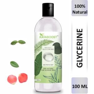 KAYABOOST Organic Glycerine 100ml – 100% Pure Vegetable Glycerin for Face, Skin & Hair | Deep Moisturizing Skin Protectant for Dry & Sensitive Skin