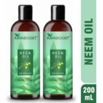 Kayaboost 100% Pure Cold Pressed Neem Oil 100ml (Pack of 2) – Natural Neem Oil for Hair & Skin | Acne Care, Dandruff Control & Scalp Treatment