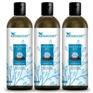 Kayaboost Kalonji Oil 100ml (Pack of 3) – 100% Natural & Cold Pressed Black Seed (Nigella Sativa) Oil for Hair & Skin | Supports Hair Growth, Scalp Care & Deep Moisturizing